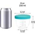 thumbnail image 3 of 18 Pack Small Food Containers with Lids, 8 Ounce Food Storage Containers, Condiment and Sauce Containers, 9 Assorted Colors, with Lids Labels (Rainbow), 3 of 4