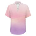 thumbnail image 4 of MEICHEN Womens Gradient Color T Shirts Summer Short Sleeve Loose Hide Belly Tops Casual V Neck Blouse Tees, 4 of 5