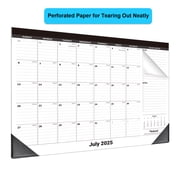 Nekmit Desk Calendar 2025-2026, Desk Pad Calendar 14 x 11, Black