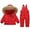 Red, variant on LIJCC Toddler Winter Snow Suits Boys Girls Hooded Down Jacket Snow Bib Kid Coat & Ski Bib Pants Set Baby Snowsuit Coat Infant Jumpsuit