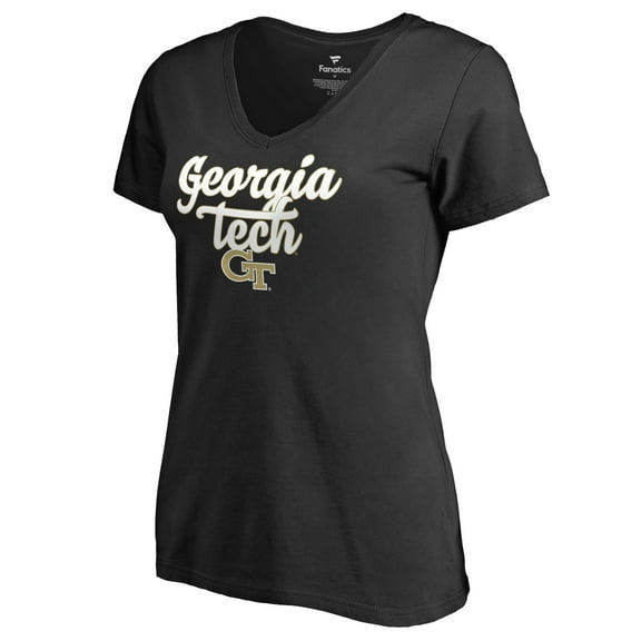 Women's Black Georgia Tech Yellow Jackets Freehand T-Shirt