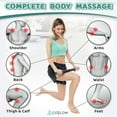 thumbnail image 3 of Cozlow Muscle Roller Stick, Myofascial Release & Lymphatic Drainage for Shoulder, Back & Leg, Black Green, 3 of 8
