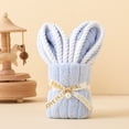 thumbnail image 4 of Aoznliie Kids Towel, Handheld Bunny Face Towel for Children, Soft Velvet Hand Towel Gift Set, 20x8 Inch Baby Bath Washcloth (Blue), 4 of 5