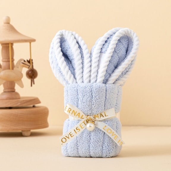 Party Favors Bunny Towels Coral Fleece Hand Towels for Bathroom Kitchen Spring Holiday Easter Wedding Birthday Baptism Souvenirs Gifts