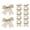 Beige, variant on 4 Inch Mini Burlap Bows for Crafts Handmade Bow Knot Pre-Tied Bowknot Beige/Brown, 24 Pcs