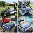 thumbnail image 6 of Golf Cart Seat Covers for 2 Seater,Spring Daisy Blue Microfiber Cart Seat Towel Blanket,Pastoral Botanical White Floral Leaf Absorbent Breathable NonSlip Bench Seats Protector for Golf Course 51"x31", 6 of 9