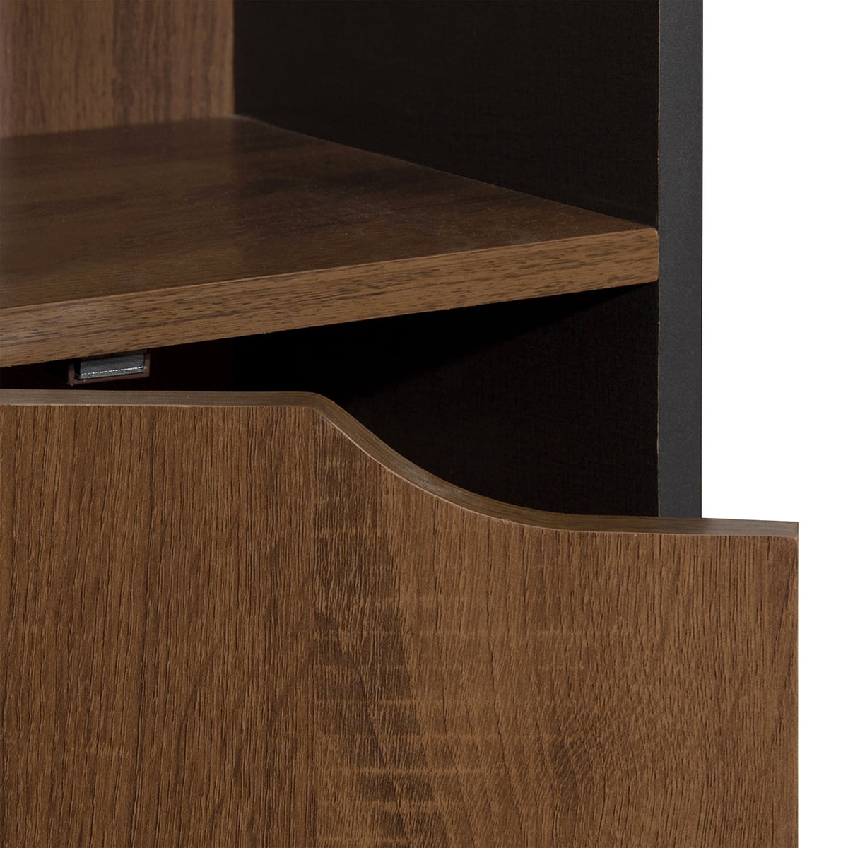 Kepooman 4-Shelf Modern Bookshelf, Open Bookcase with Storage Shelves, Floor Standing Unit, Brown Kepooman 4-Shelf Modern Bookshelf, Open Bookcase with Storage Shelves, Floor Standing Unit, Brown