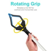 32 Extra Long Grabber Tool, Foldable Grabbers for Elderly Grab It Reaching Tool with Rotating Jaw +Magnets, Wide Claw Opening Reacher Grabber Pickup Tool, Grabber Reacher Tool Heavy Duty