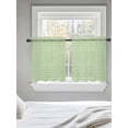 thumbnail image 5 of Sage Green Tier Curtains 36 Inch Length,Sheer Curtains for Bedroom Living Room Window Grid Checkered Plaid Gingham Lattice Trellis Small Half Window Kitchen Curtains & Drapes 27.5"x36" 2 Panels, 5 of 6