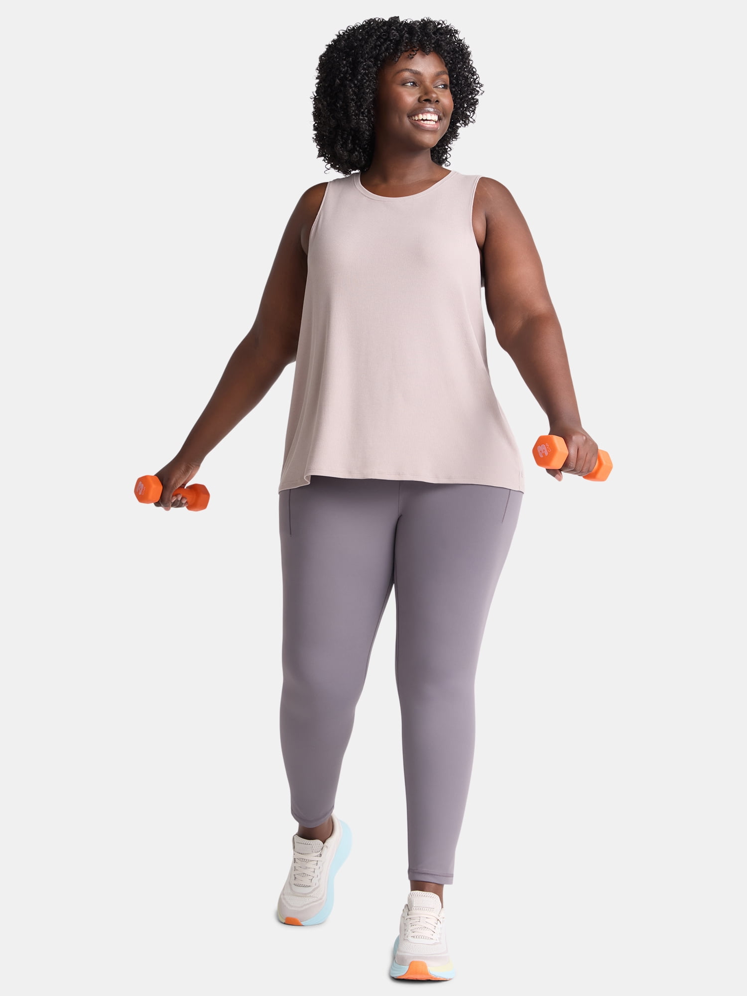 Avia Women's and Women's Plus SoftSculpt High Rise Leggings 27" with Pockets, Sizes XS-4X