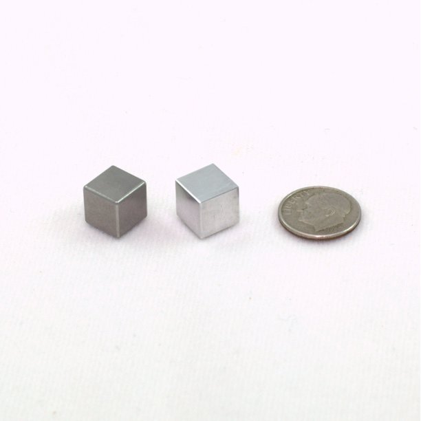 Tungsten & Aluminum Cube Set 1cm