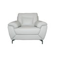 thumbnail image 1 of K-LIVING BAZZO BRAZILIAN COWHIDE LEATHER CHAIR IN LIGHT GREY, 1 of 1