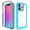 Blue, variant on SaniMore for iPhone 14 Pro Max Two-Layer Structure Transparent Case, Rugged Clear PC Back & TPU Bumper [Not Yellowing Technology] Full Body Protective Case for iPhone 14 Pro Max, Blue