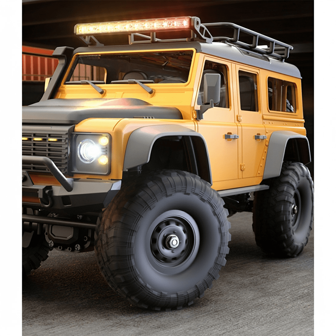 1/16 Scale 4WD RC Crawler Full Proportional Off Road Truck Car with Metal Gear Steering Servo, Multi Lighting Modes and High Strength Transmission for Hobbyists - R1602/Blue