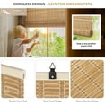 thumbnail image 3 of LazBlinds Cordless Bamboo Blinds, Bamboo Roll Up Shades for Windows, Light Filtering Hanging Window Blinds, Bamboo Shades for Patio Indoor/Outdoor Porch, 36'' W x 48'' H, Brown206, 3 of 6