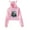 Pink-HL12603, variant on Ronnie Radke Hoodie Sweatshirt for Girls Cat Ear Crop Top Women Casual Girl Youth Streetwear