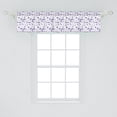 thumbnail image 2 of Ambesonne Cartoon Valance Pack of 2, Boat Star Gulls Moon Shell, 54"X12", Purple, 2 of 2