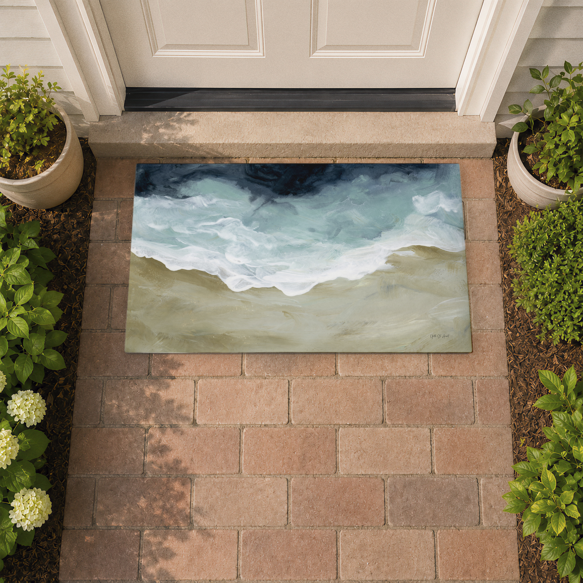 Stupell Industries Beachscape Edge of Turquoise Printed Outdoor Door Floor Mat, design by Yvette St. Amant