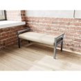 thumbnail image 3 of Pemberly Row Waiting Reception 2 Seat Bench Wood Frame in Brown, 3 of 5