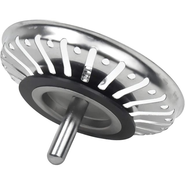 Tapón de filtro de fregadero de cocina de acero inoxidable, tapón de fregadero de cesta de residuos de fregadero de cocina para fregadero de cocina (diámetro: 84 mm) prohibición ZefeiWu 8390613880468