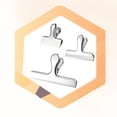 thumbnail image 4 of Inteprter 12x Clips de bolsa de virutas de metal Solución de sellado conveniente y versátil Clip de sellado de amplia aplicación Almacenamiento y organización del hogar trompeta 4*4cm, 4 of 6