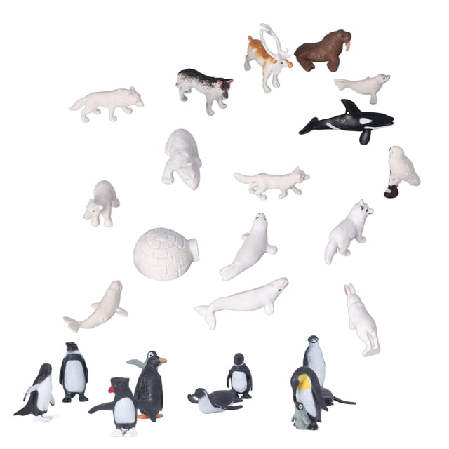 Modelo de figuras de pingüinos, figuras de pingüinos, osos y ballenas, modelo animal, modelo de figuras de animales, salida de alta intensidad