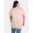 thumbnail image 2 of Terra & Sky Women's Plus Size Flutter Sleeve Top, 2 of 4