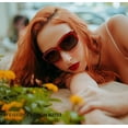 thumbnail image 3 of FEISEDY Vintage Square Polarized Sunglasses for Women Men Havana Thick Wrap Frame B2703, 3 of 14