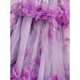 thumbnail image 6 of FEORJGP Little Girl's Cami Tulle Dress 6M 1Y 2Y 3Y 4Y Kids Square Neck Princess Dress Sleeveless A-line Dress 3D Flower Leaf Embroidery Party Dress Infant Toddler Cute Sweet Summer Clothes, 6 of 8