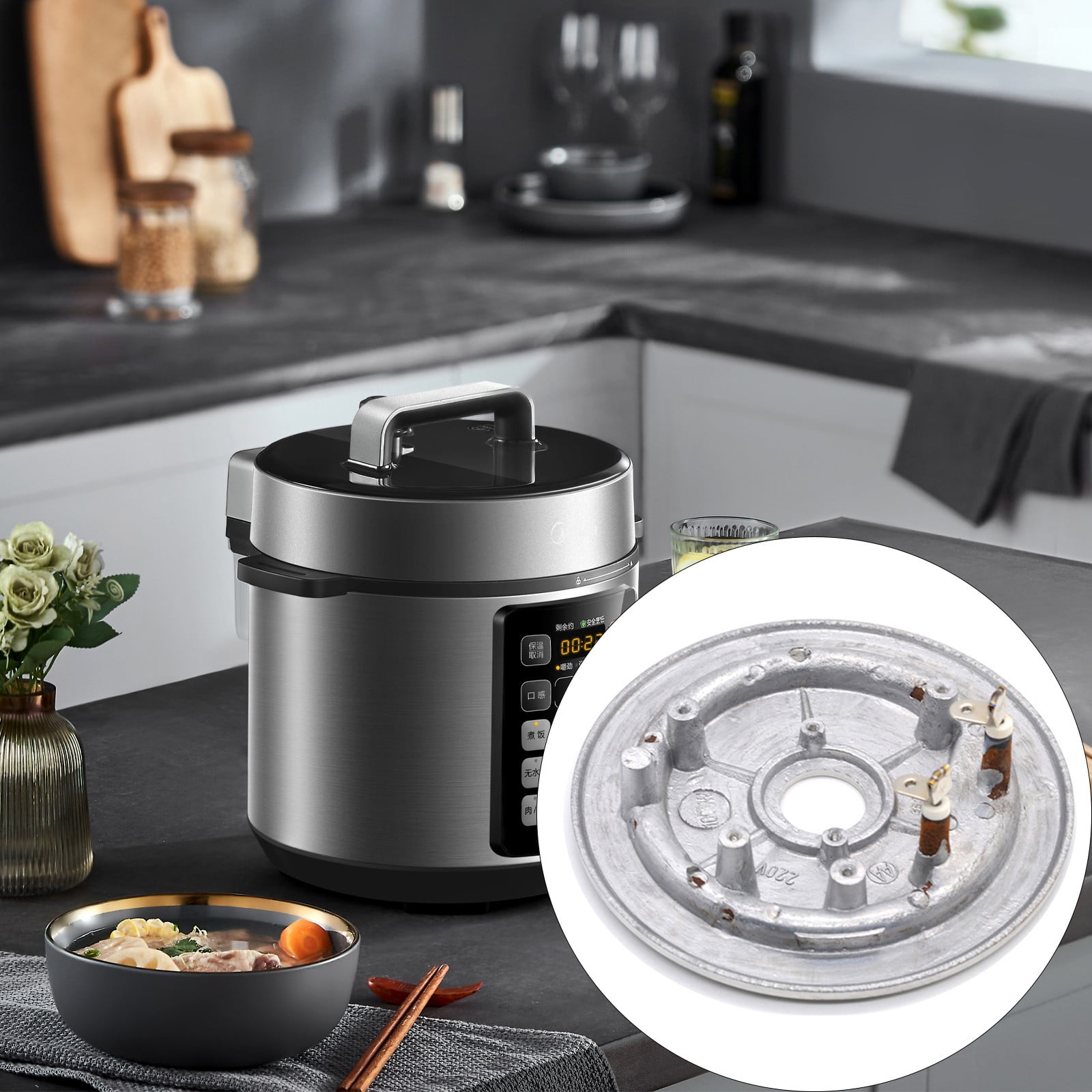 Electric Pressure Cooker Heating Plate 1000W Electric Rice Cooker Heating Plate Easy Cleaning Maintaince Bottom