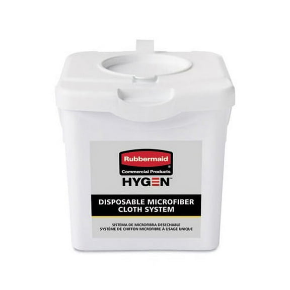 Rubbermaid Commercial HYGEN Microfiber Charging Tub - 7.9" Width x 7.4" Height x 7.8" Length - 4 / Carton - White - Microfiber