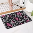 thumbnail image 4 of Gray and Pink Of Leopard Print Bathroom Rugs Mat,Non Slip Microfiber Bathroom Rug,Rubber Backing,Soft Bathroom Mats for Bathroom Floor,Tub and Shower,17x27in(43x68cm), 4 of 5