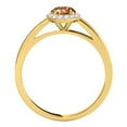 thumbnail image 3 of Aonejewelry 0.55 Ct. Ttw Diamond and Oval Shaped Morganite Ring in 10K Yellow Gold, 3 of 4