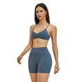 thumbnail image 2 of IBTOM CASTLE Two Piece Workout Sets for Women Y Back Sports Jogger Outfits Bra High Waist Biker Shorts Matching Gym Sets Yoga Pilates Outfits S Gray-blue, 2 of 7