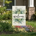 thumbnail image 3 of Spring Floral Welcome Garden Flag 12×18 Inch Double Sided for Outside Eucalyptus Small Burlap Seasonal Yard Flag, 3 of 6