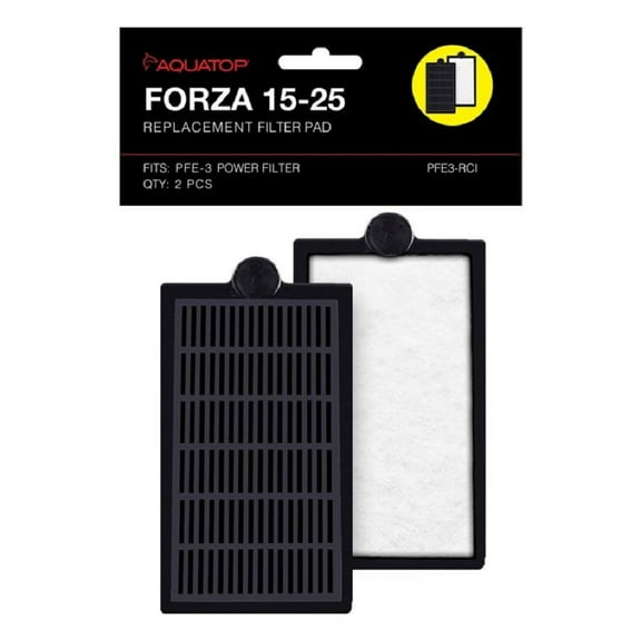 Aquatop PFE3-RCI FORZA Replacement Filter Insert with Activated Carbon for PFE-3, 2-Pack