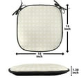 thumbnail image 5 of Quatrefoil Chair Seating Cushion, Moroccan Style Lattice Pattern Dots in Daisy Diamond Petals 4 Leaf Clover, Soft Seat Pads for Office with Anti-slip Backing, 16"x16", Brown White, by Ambesonne, 5 of 7