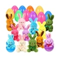 thumbnail image 1 of 12 piezas de huevos de Pascua precargados con juguetes de conejo de lujos, conejos de peluche conejos a granel, huevos de Pascua llenos de muñecas de, 1 of 8
