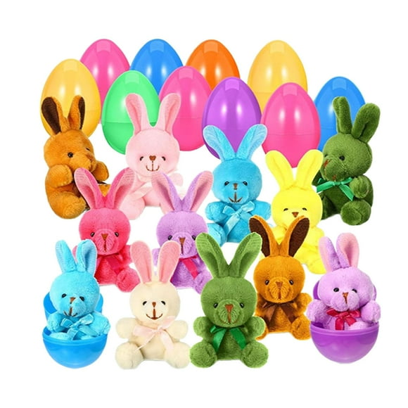 12x Huevos de Pascua Precargados con Peluches con Conejos con Conejos de Peluche con Conejos