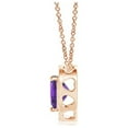 thumbnail image 2 of ANGARA Natural Heart-Shaped Amethyst Pendant with Diamond Halo in 14K Rose Gold for Women (Size-4mm) | February Birthstone, Birthday, Anniversary, Jewelry Gift for Women | Natural Amethyst Necklace, 2 of 8