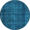 thumbnail image 1 of Ahgly Company Indoor Round Oriental Light Blue Industrial Area Rugs, 3' Round, 1 of 4