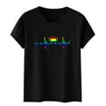 thumbnail image 3 of RKSTN T-Shirts Fierté Femmes T-Shirts Graphiques Arcs-en-Ciel T-Shirts LGBT T-Shirts Décontractés Col Rond Manches Courtes Hauts, 3 of 3