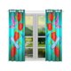 thumbnail image 2 of ABPHQTO Cortina de Ventana de rosas Cortina de Cocina 65x90 cm (Dos Piezas), 2 of 3