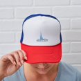 thumbnail image 6 of CafePress - Siesta Key Sailboat Design. - Adjustable Unisex Printed Trucker Hat with Mesh Back, 6 of 10