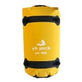 thumbnail image 2 of Bolsa de lona impermeable de gran capacidad para cuadro de motocicleta, para hombres y mujeres, bolsa trasera para asiento de motocicleta, para viajes amarillo 80L, 2 of 8