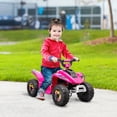 thumbnail image 2 of Aosom Kids Ride on ATV, 6V Battery Powered Quad Car for 18-36 Months, Pink, 2 of 10