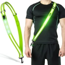 TELOLY Reflective Belt Sash Walking Gear, Reflective Vest Running Gear USB Rechargeable LED Light Up Vest High Visibility Safety Lights for Walkers