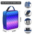 thumbnail image 3 of Starry Night Insulated Lunch Bag Box Student Reusable Lunch Tote Bag with Side Pocket Cooler Tote Bag Office Beach, 3 of 6
