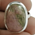 thumbnail image 2 of Genuine Rhodochrosite Gemstone Oval Ring, Solitaire Ring, Promise Ring, Delicate Birthday Gifts For Mom, Bohemian Cocktail Daughter Ring, Anniversary Gifts For Women (rhodochrosite, Size 7), 2 of 3
