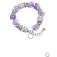 thumbnail image 2 of Delight Jewelry Silvertone Proverbs 3:5 Eternity Ring Purple Butterfly Bead Charm Bracelet, 7"+1" Extender, 2 of 5